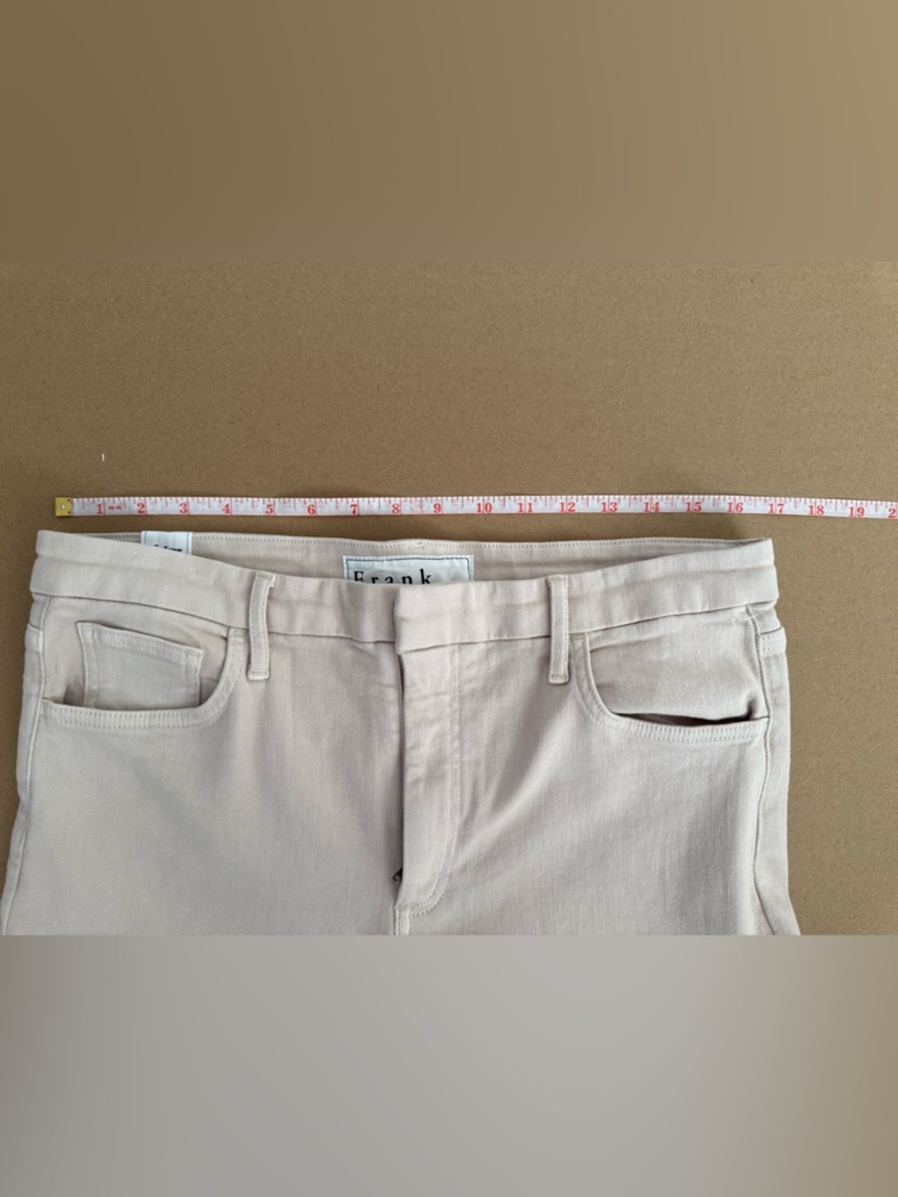 Frank & Eileen Wide-Leg Gaucho Jeans in Sand size 31 Italian dream denim - Picture 8 of 15